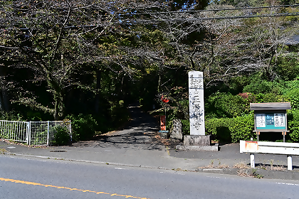 国道側からの正覚寺入口の様子