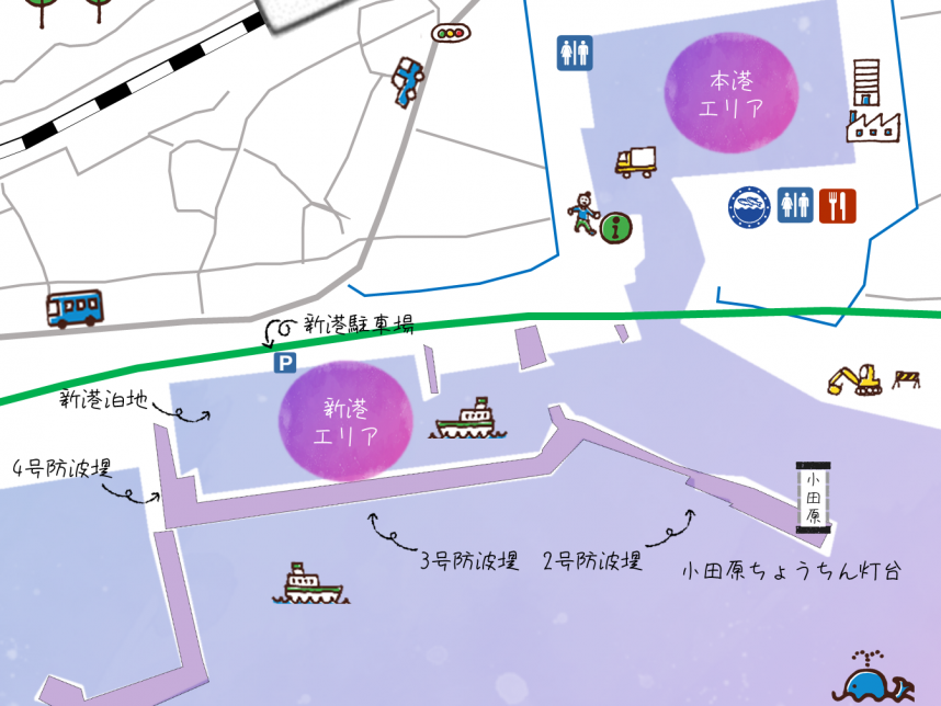 新港エリアの地図