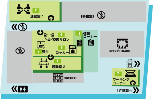 青少年サポートプラザ案内図