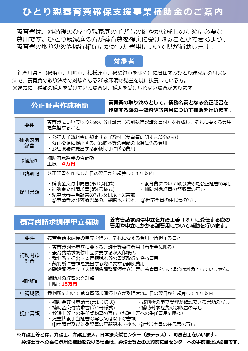 養育費チラシ表面