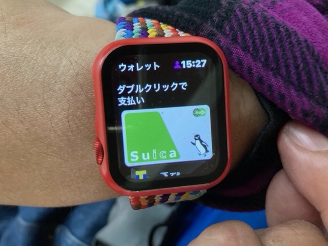 アップルウォッチのスイカの写真