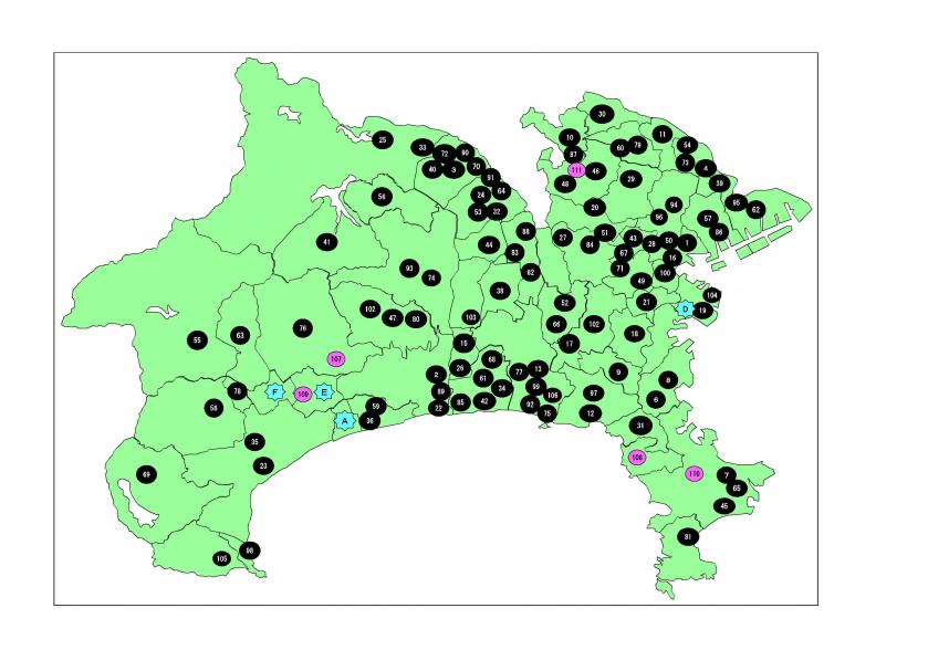 総合型クラブ分布図