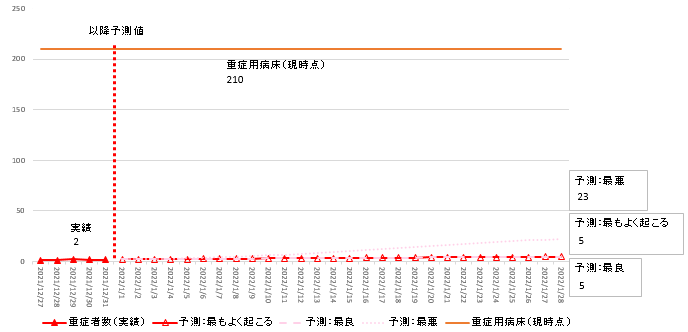 12月31日時点簡易モデル重症者