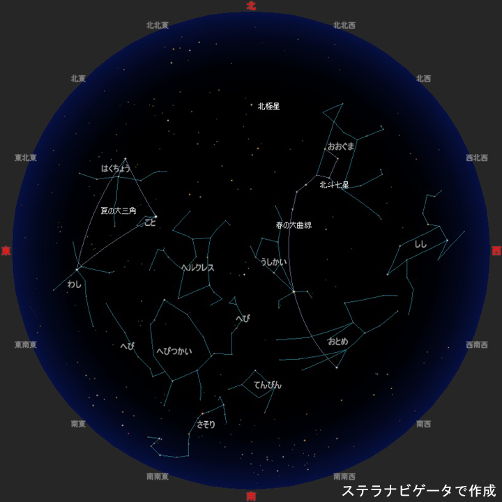 今月の星空 主な星座