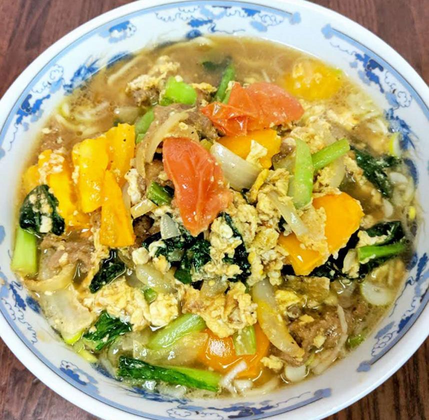 お花畑ラーメン・茅ヶ崎産トマト（ポモロン）使用