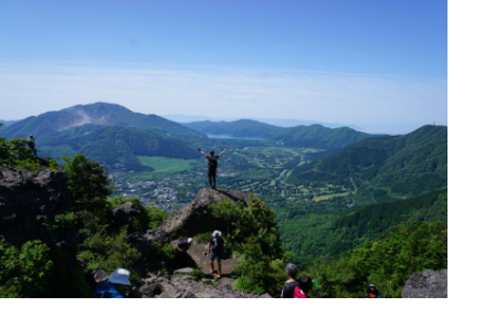 金時山山頂からの風景