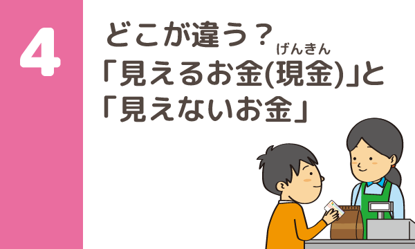 テーマ4 どこが違う？「見えるお金(現金)」と「見えないお金」