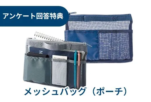 ブース訪問特典　メッシュバッグ（ポーチ）