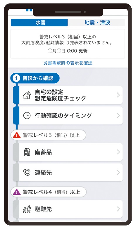 スマホアプリ｢Yahoo!防災速報｣