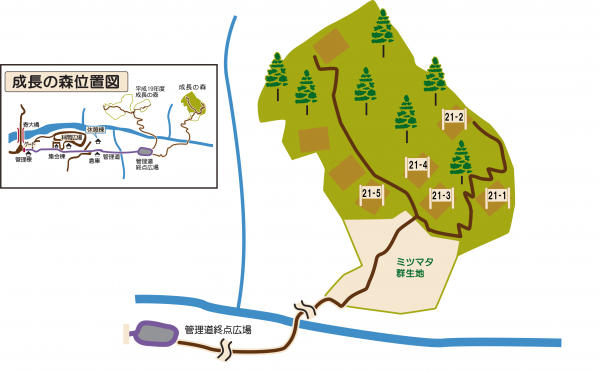 Ｈ21成長の森位置図